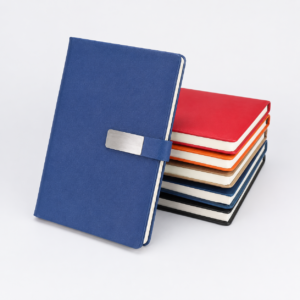 Premium PU Leather Notebook with magnetic Metal Clasp